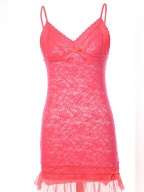 Victoria Secret Lace Chemise with Bow Accent. New